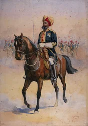 Soldado de los Lanceros Jat de Murray del 14º, Risaldar-Major, ilustración para 